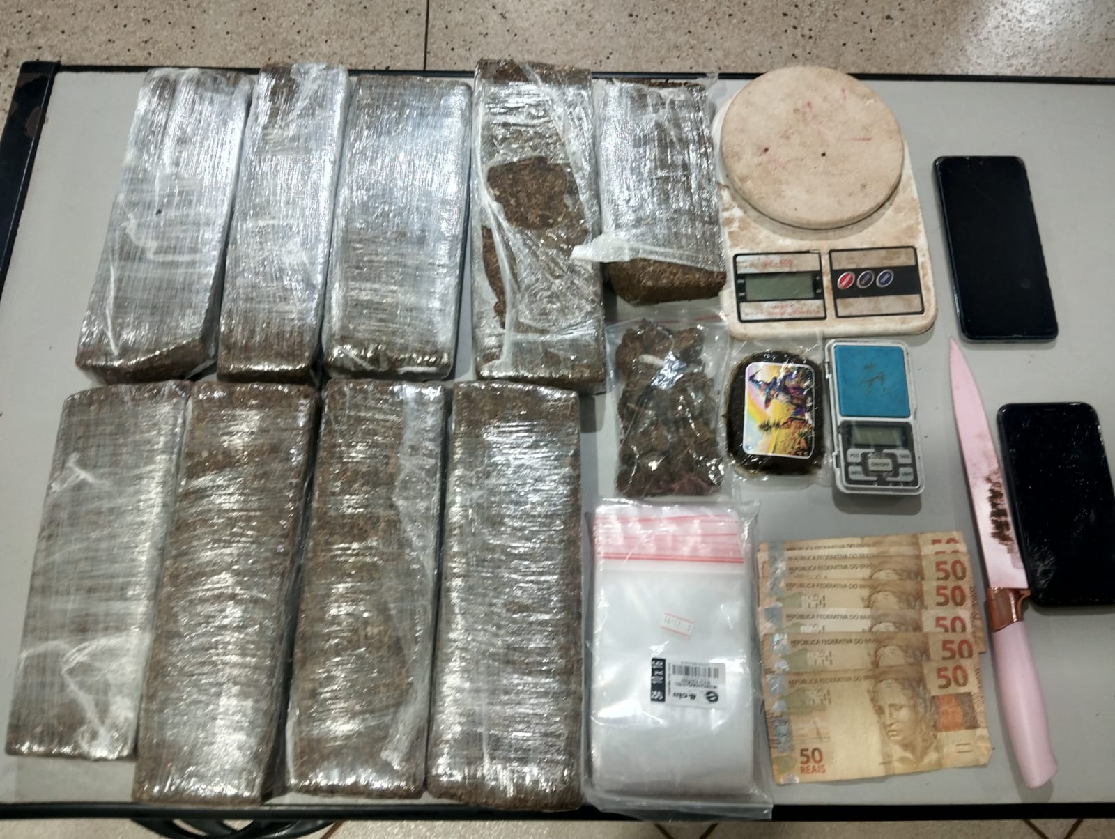 PM faz apreensão de mais de 6 kg de maconha em Olímpia