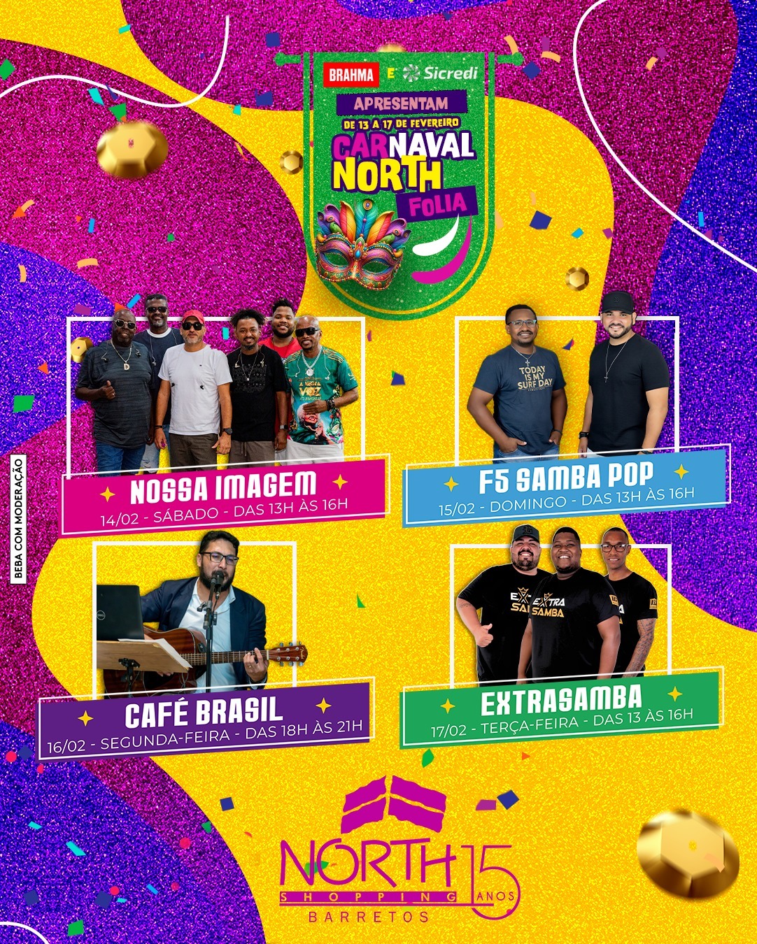 North Shopping traz programação gratuita para toda família no Carnaval