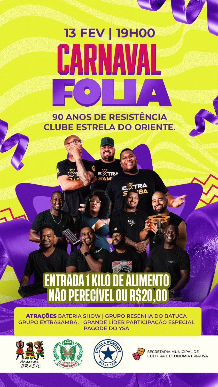 Estrela D’Oriente promove Carnaval Folia