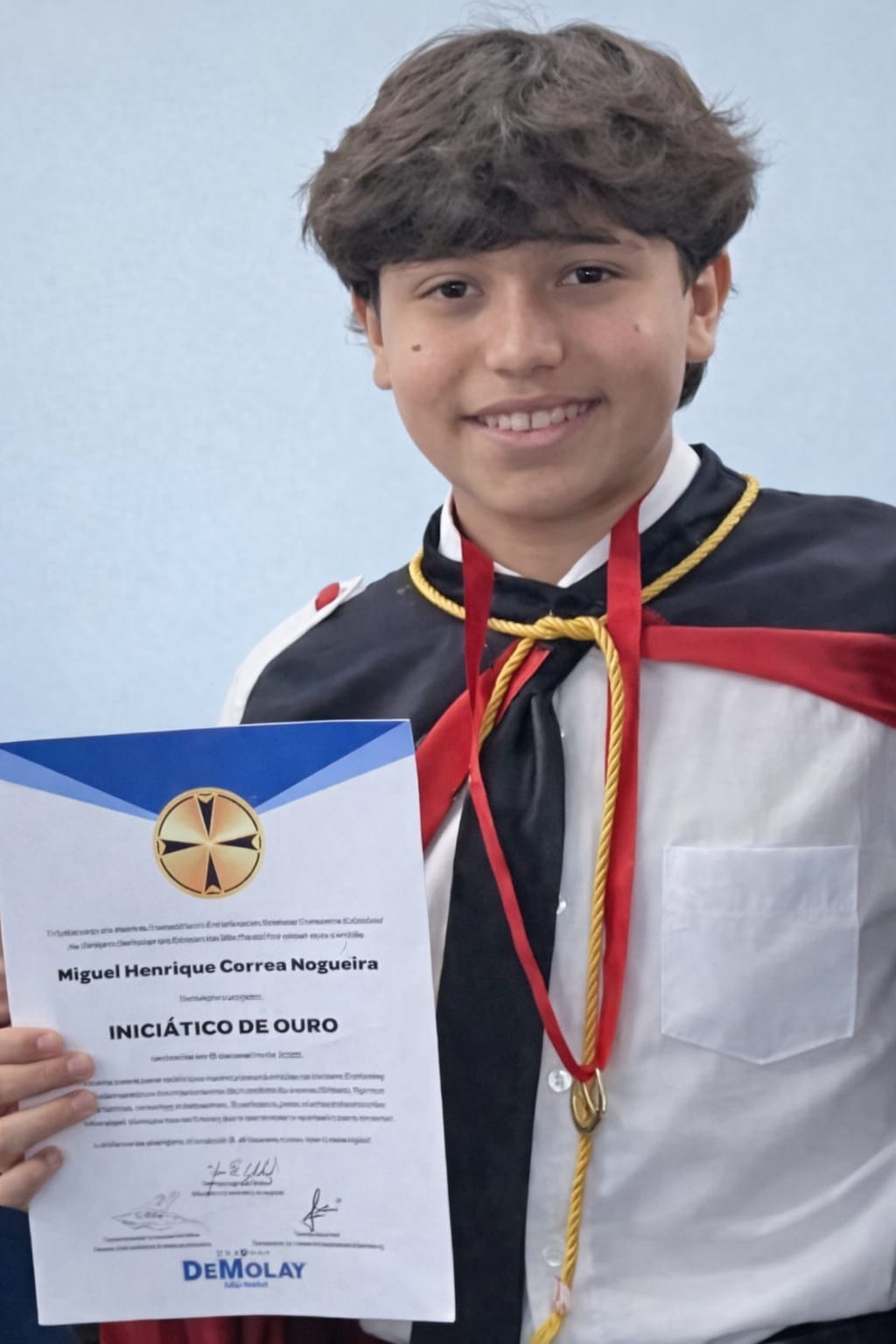 Miguel Henrique é homenageado com o Diploma DeMolay 2025