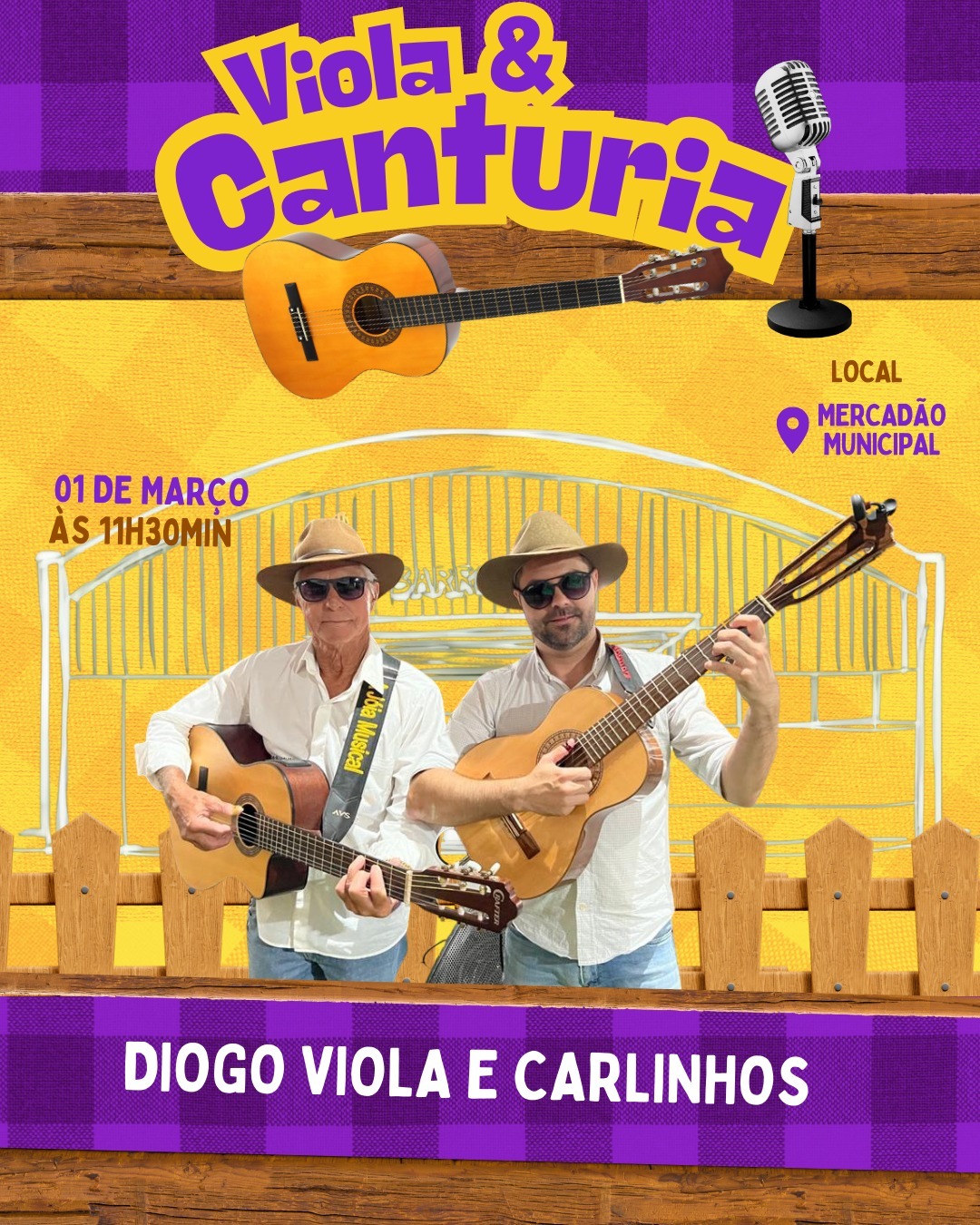 Projeto Viola & Canturia retorna ao Mercadão Municipal
