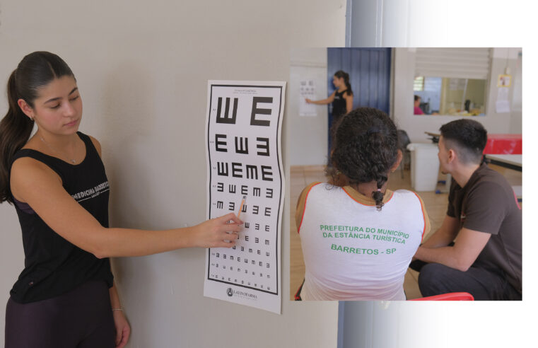 Alunos de medicina fazem avaliação de acuidade visual na rede municipal