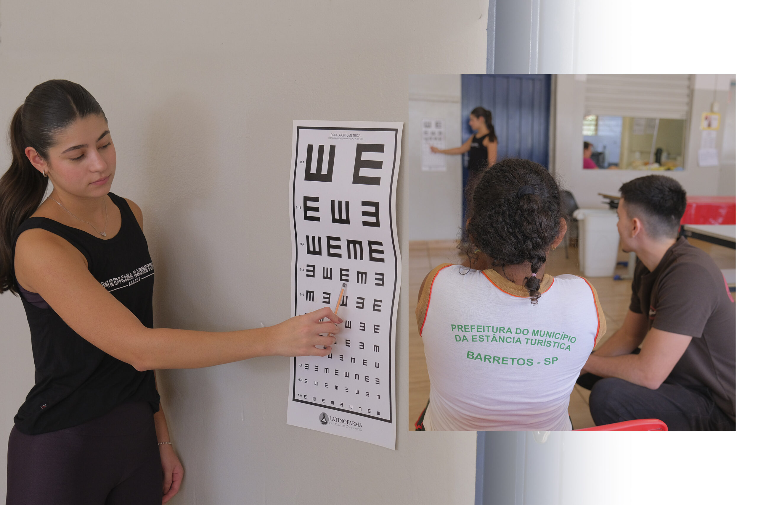 Alunos de medicina fazem avaliação de acuidade visual na rede municipal