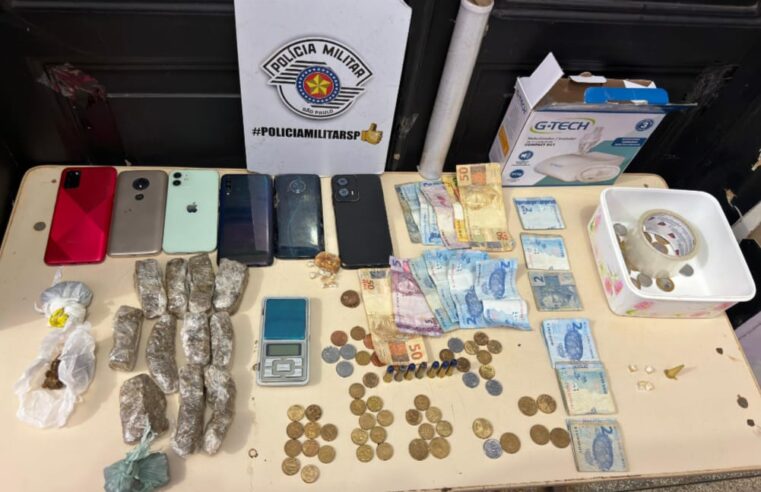 PM prende indivíduos por tráfico e posse de arma de fogo em Vista Alegre do Alto