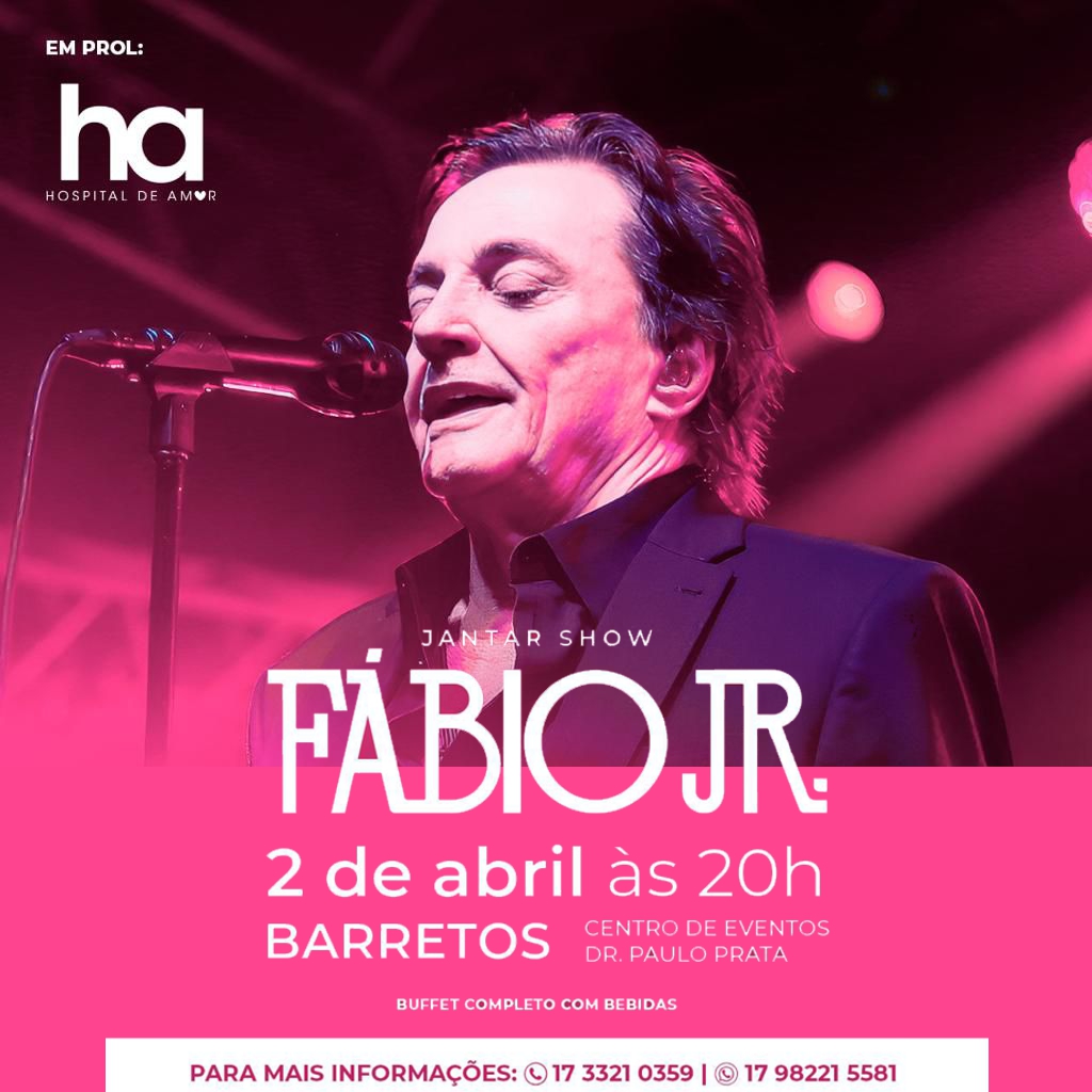 Hospital de Amor divulga Jantar Show com Fábio Júnior