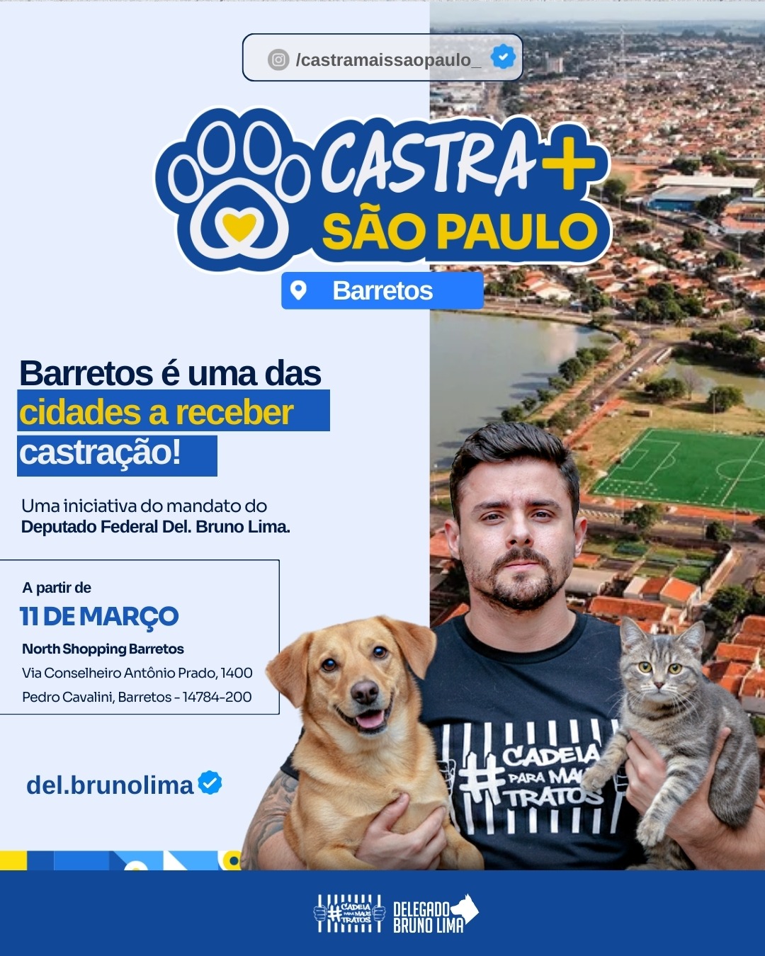 Deputado Federal traz castração gratuita para Barretos