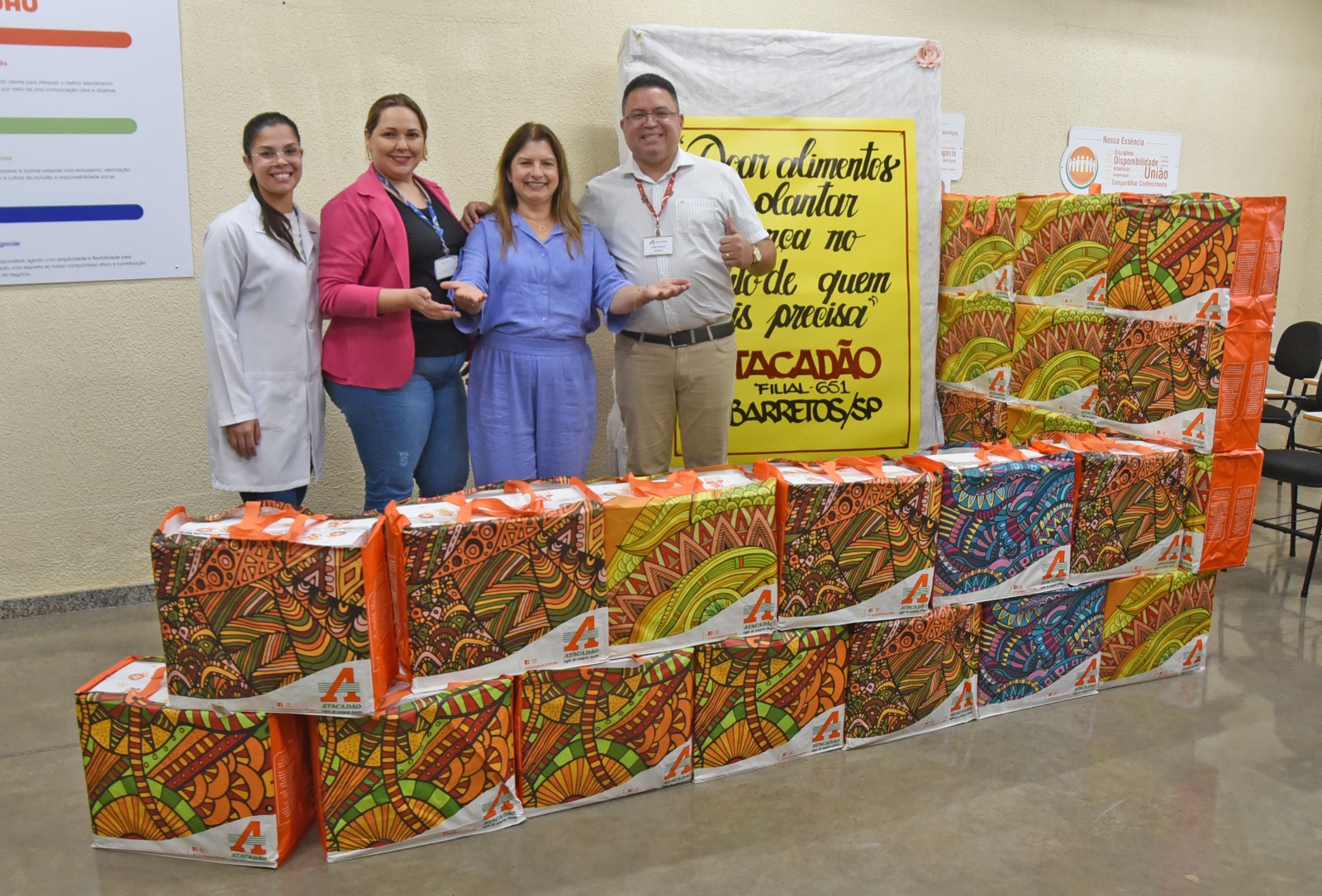 Atacadão doa cestas de alimentos ao Fundo Social de Solidariedade de Barretos