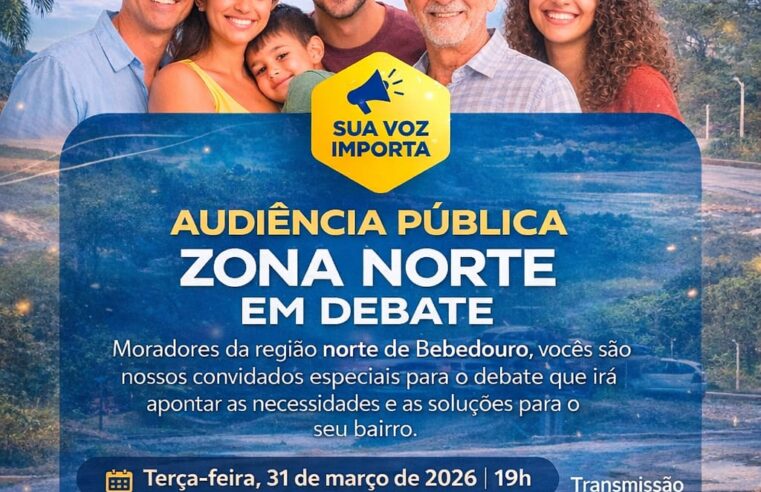 Audiência pública vai discutir demandas e soluções para a Zona Norte de Bebedouro nesta terça-feira