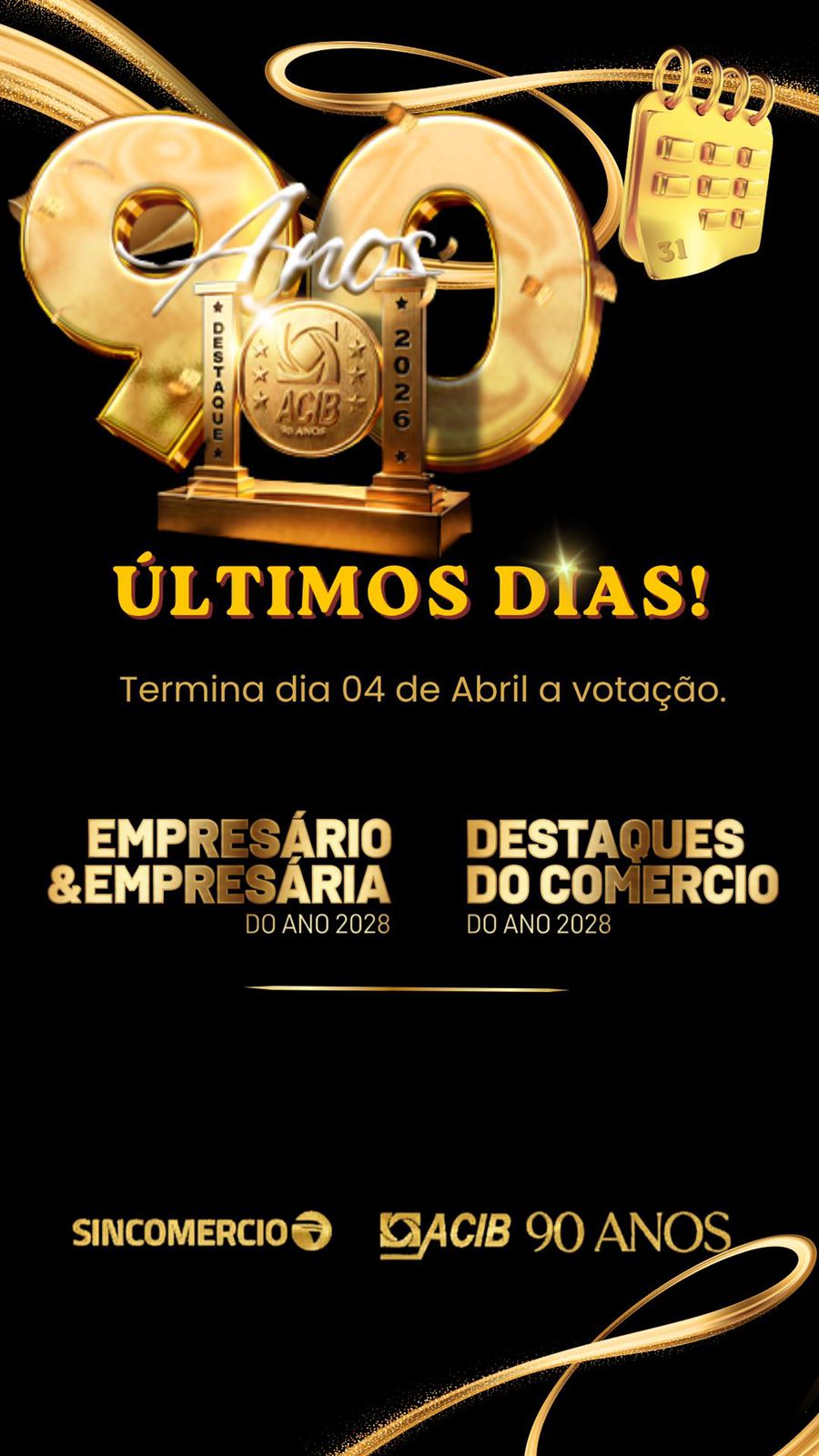 Pesquisas Empresário e Empresária do Ano e Destaques do Comércio da ACIB e Sincomercio têm prazo prorrogado