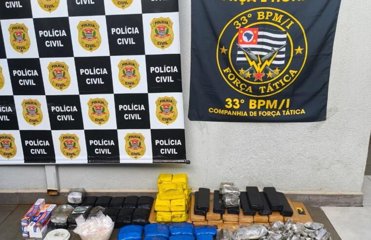 Operação policial faz apreensão de mais de 66 kg de drogas durante cumprimento de mandados