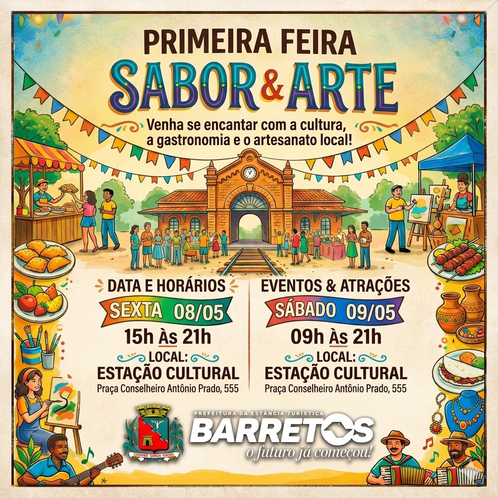 1ª Feira Sabor & Arte é atração na Estação Cultural