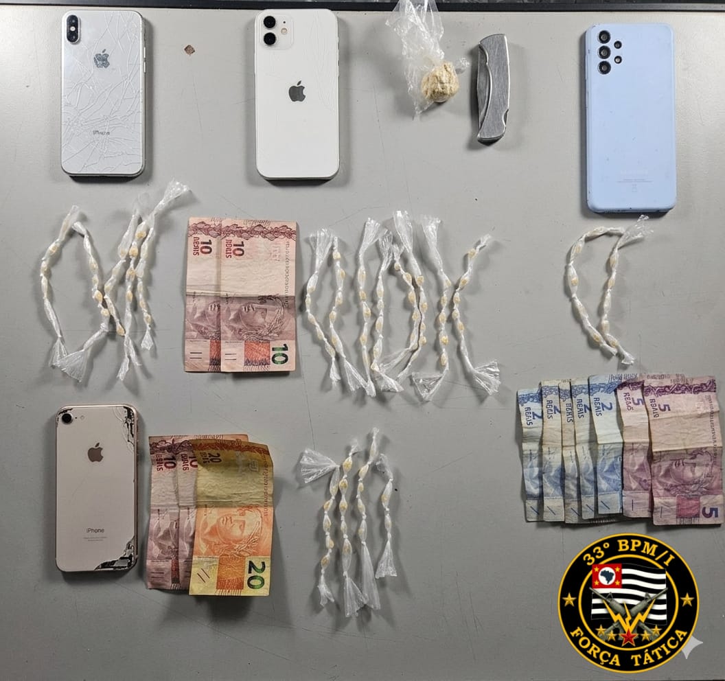 Força Tática desarticula ponto de tráfico de drogas no bairro Santana em Barretos
