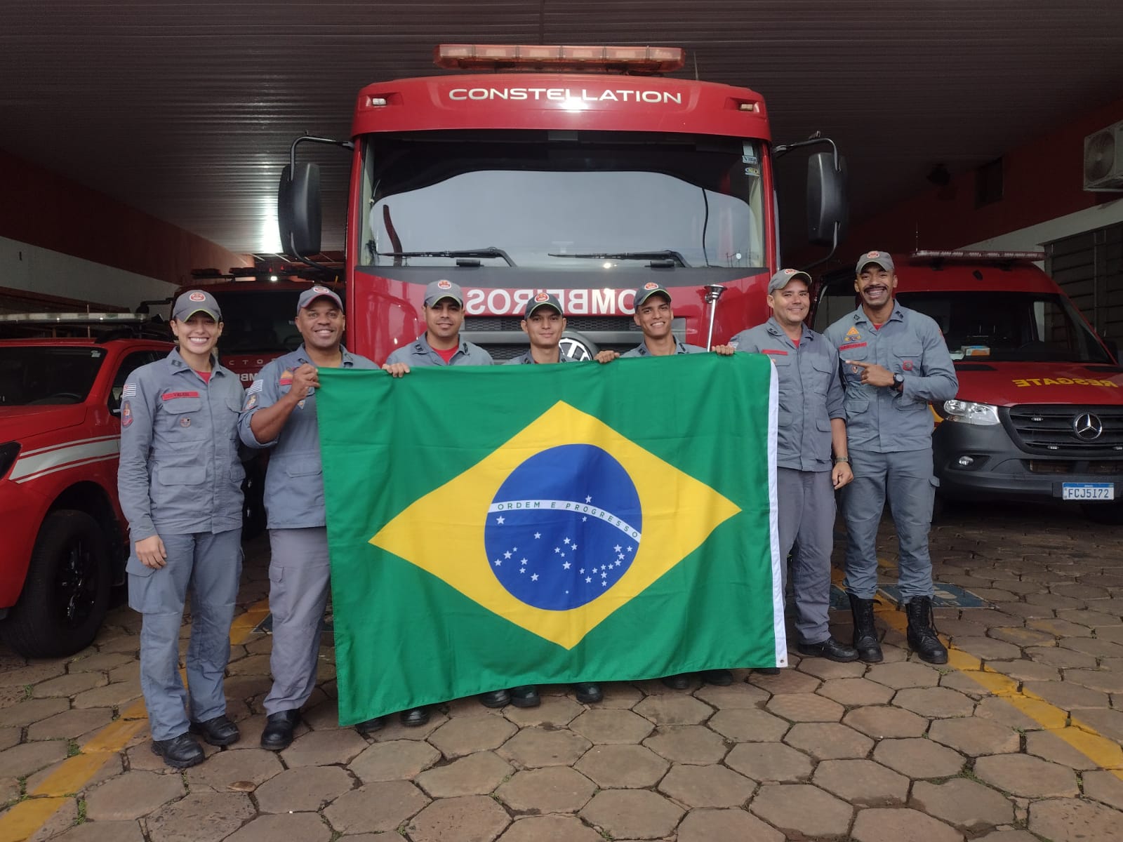 Bombeiros estão na torcida pelo Brasil