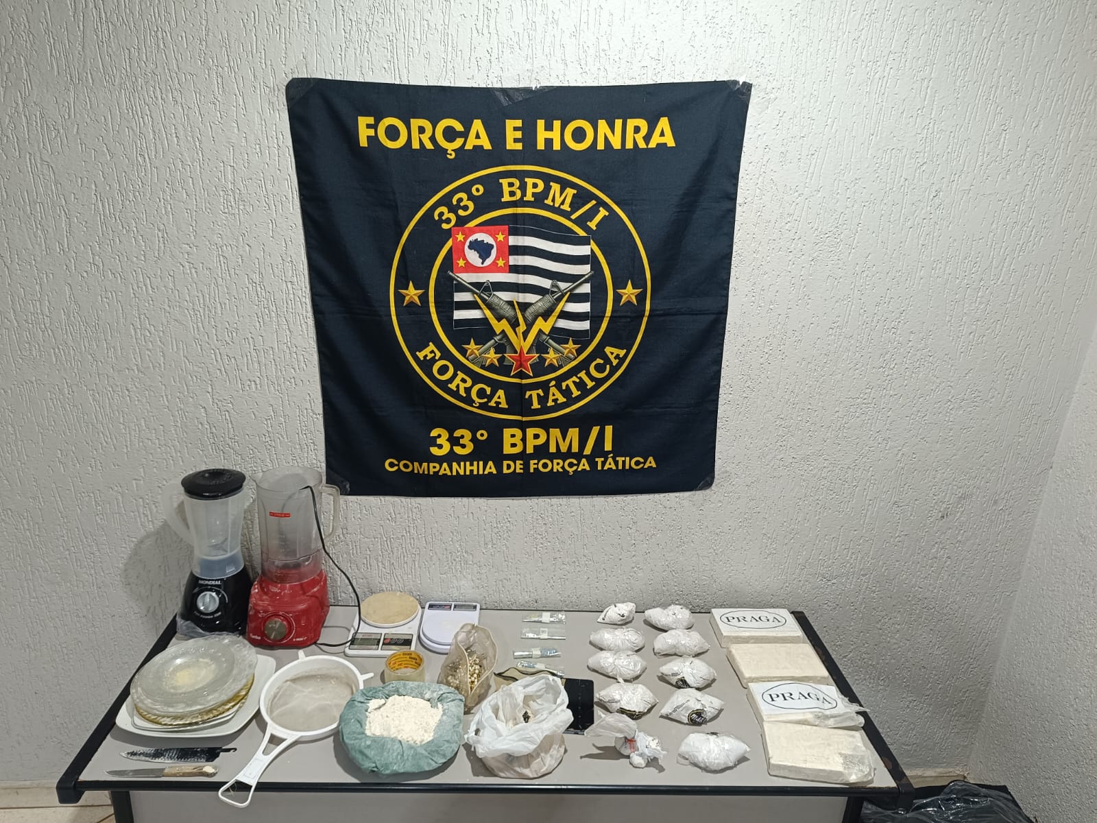 Força Tática apreende mais de 6 quilos de cocaína e prende suspeito por tráfico em Olímpia