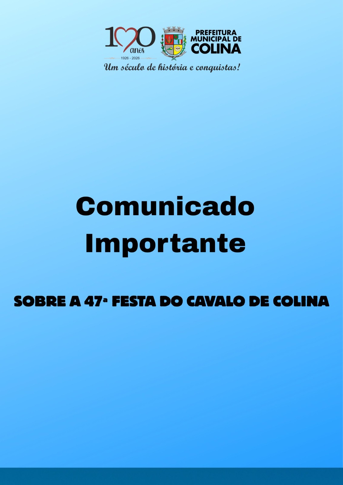 Prefeitura de Colina cancela 47ª Festa do Cavalo por dificuldades financeiras