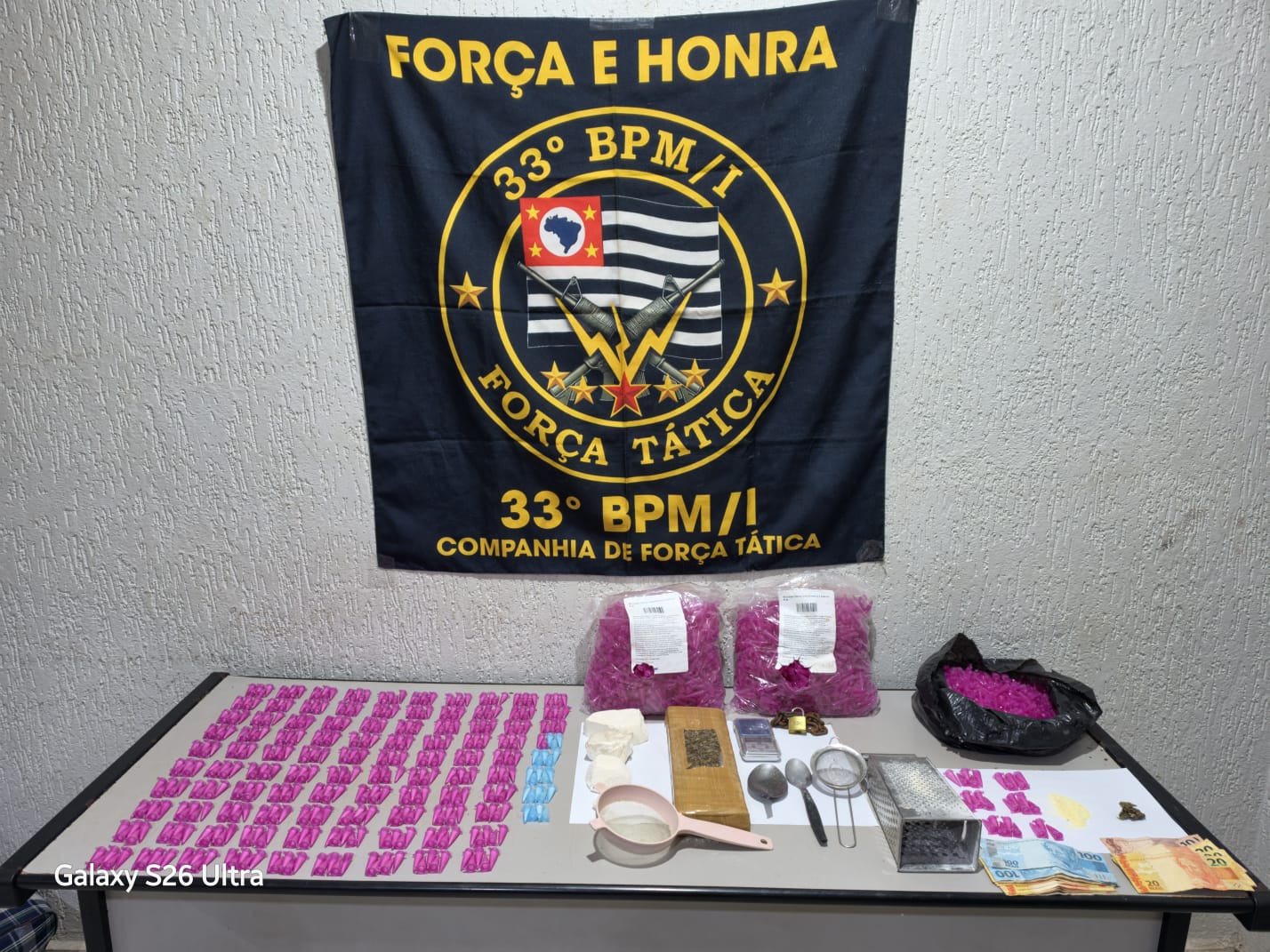 Força Tática apreende cocaína, maconha e materiais para o tráfico em Barretos