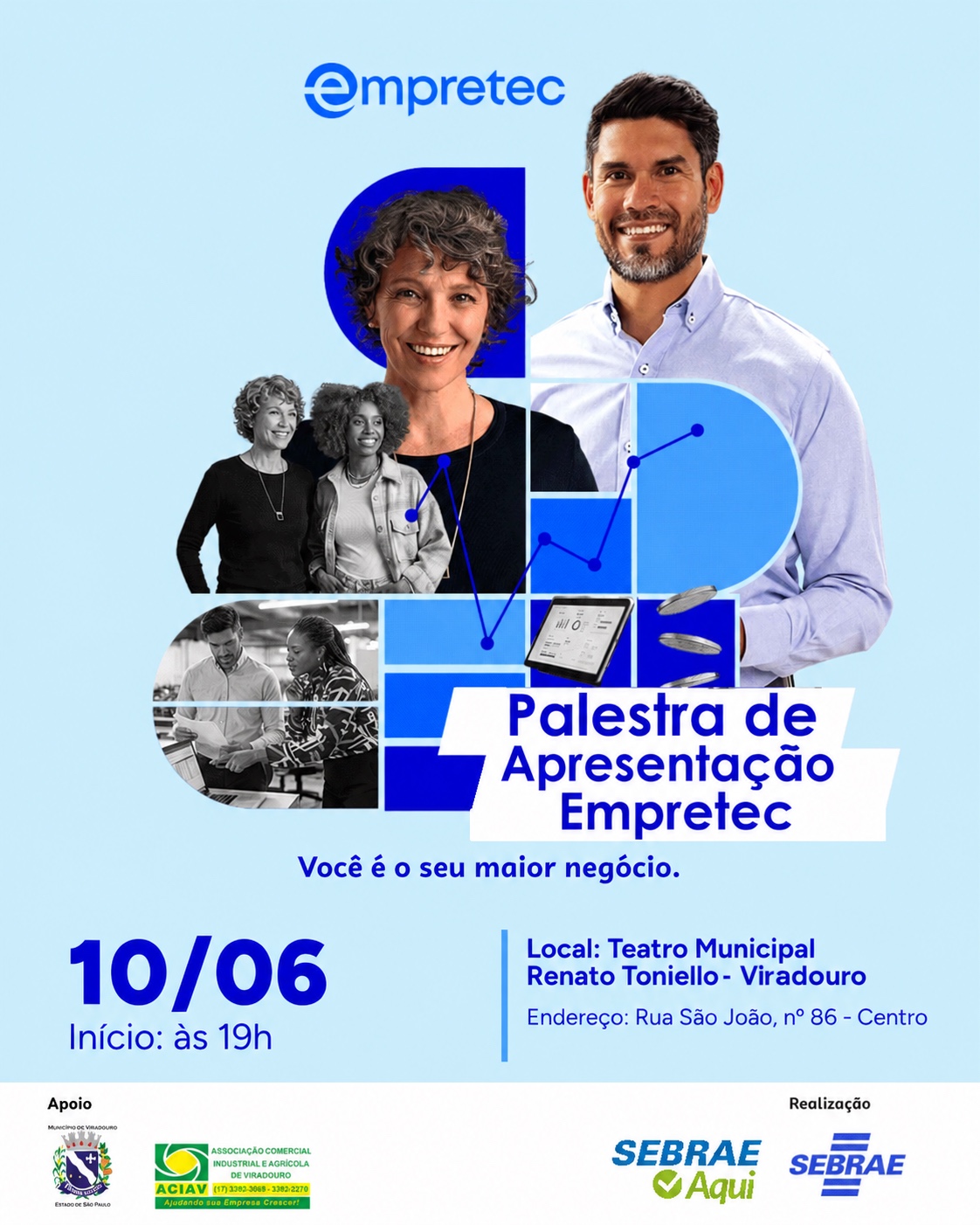 Palestra de apresentação do Empretec tem vagas abertas em Viradouro