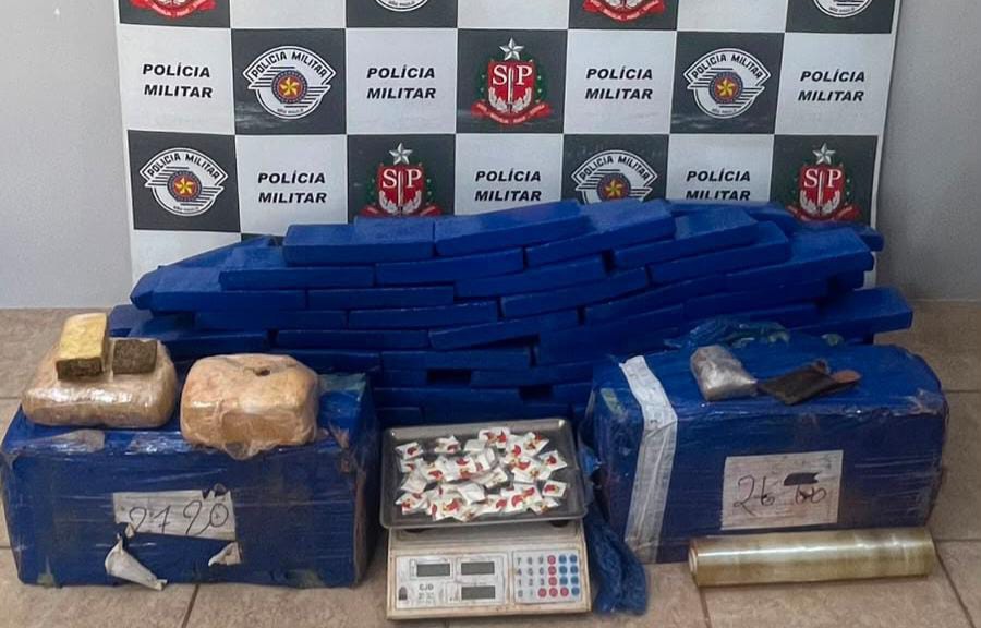 Polícia Militar apreende mais de 152 quilos de drogas enterrados em área rural de Olímpia