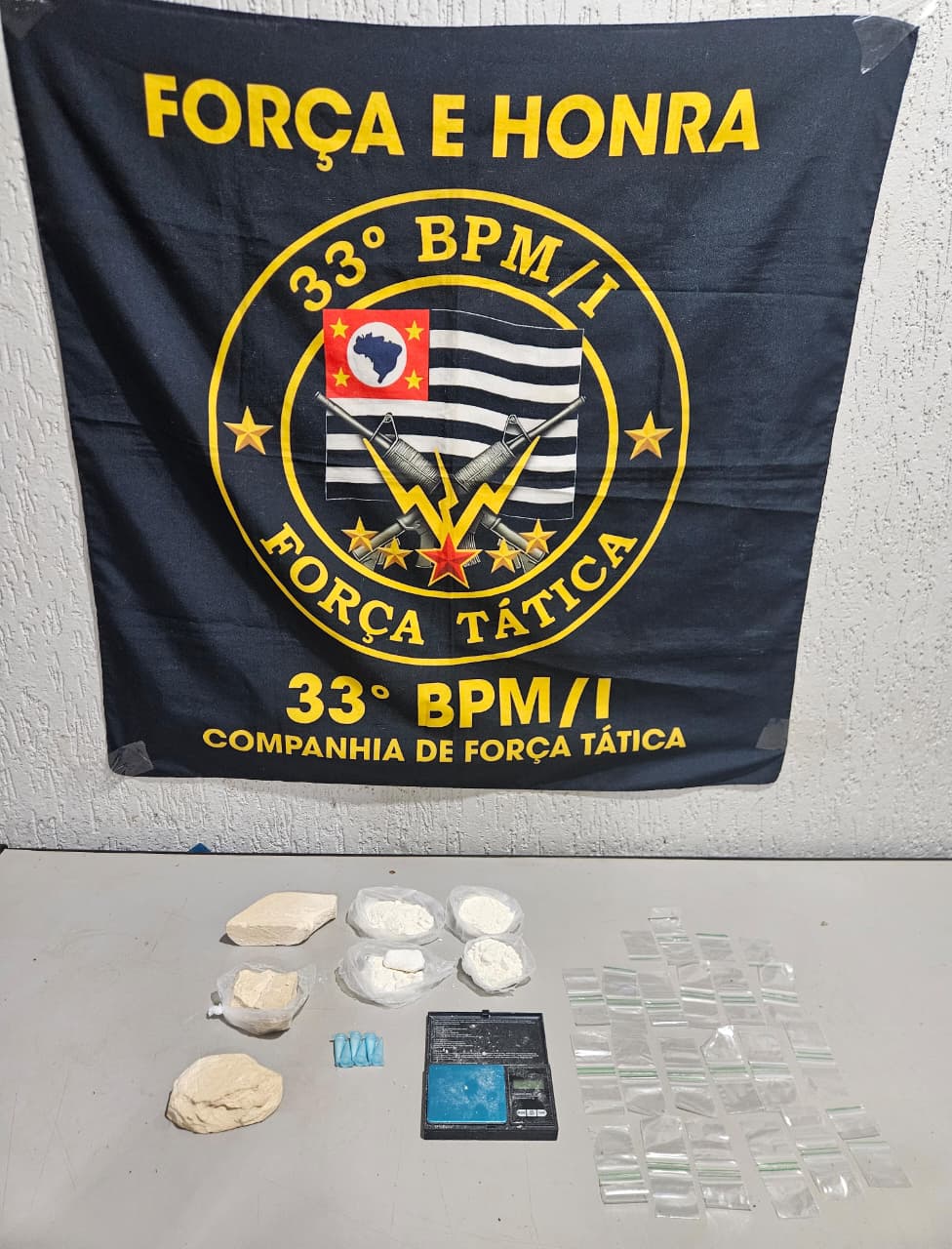 Força Tática apreende mais de 700 gramas de cocaína durante operação em Barretos