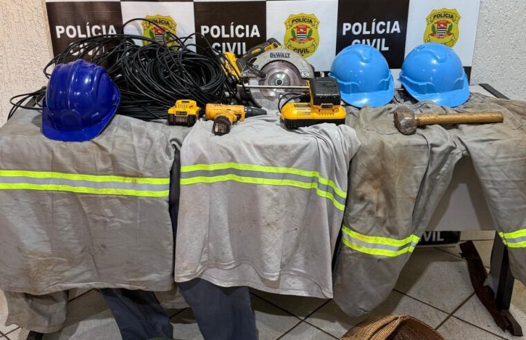 Polícia Civil prende envolvidos em furtos de  cabos metálicos